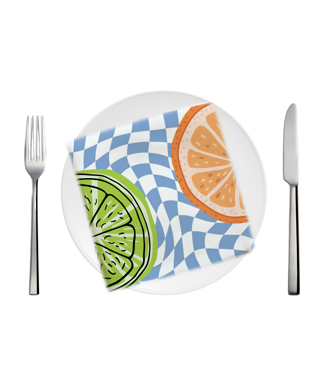 Tea Napkin - Lime & Orange Slice (Ships Only To India)
