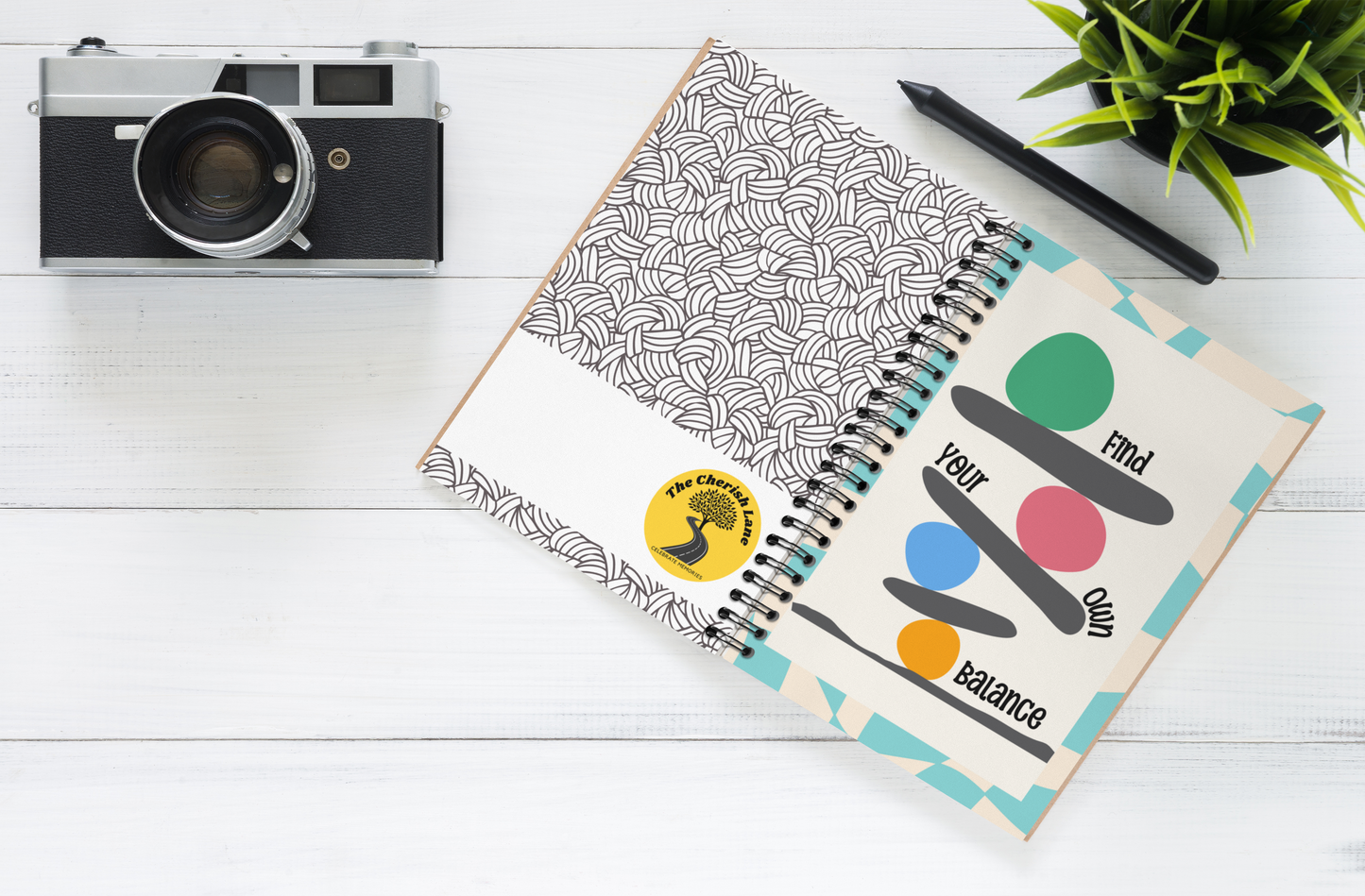 Find Your Own Balance Spiral Wiro Notepad (Ships Only To India)
