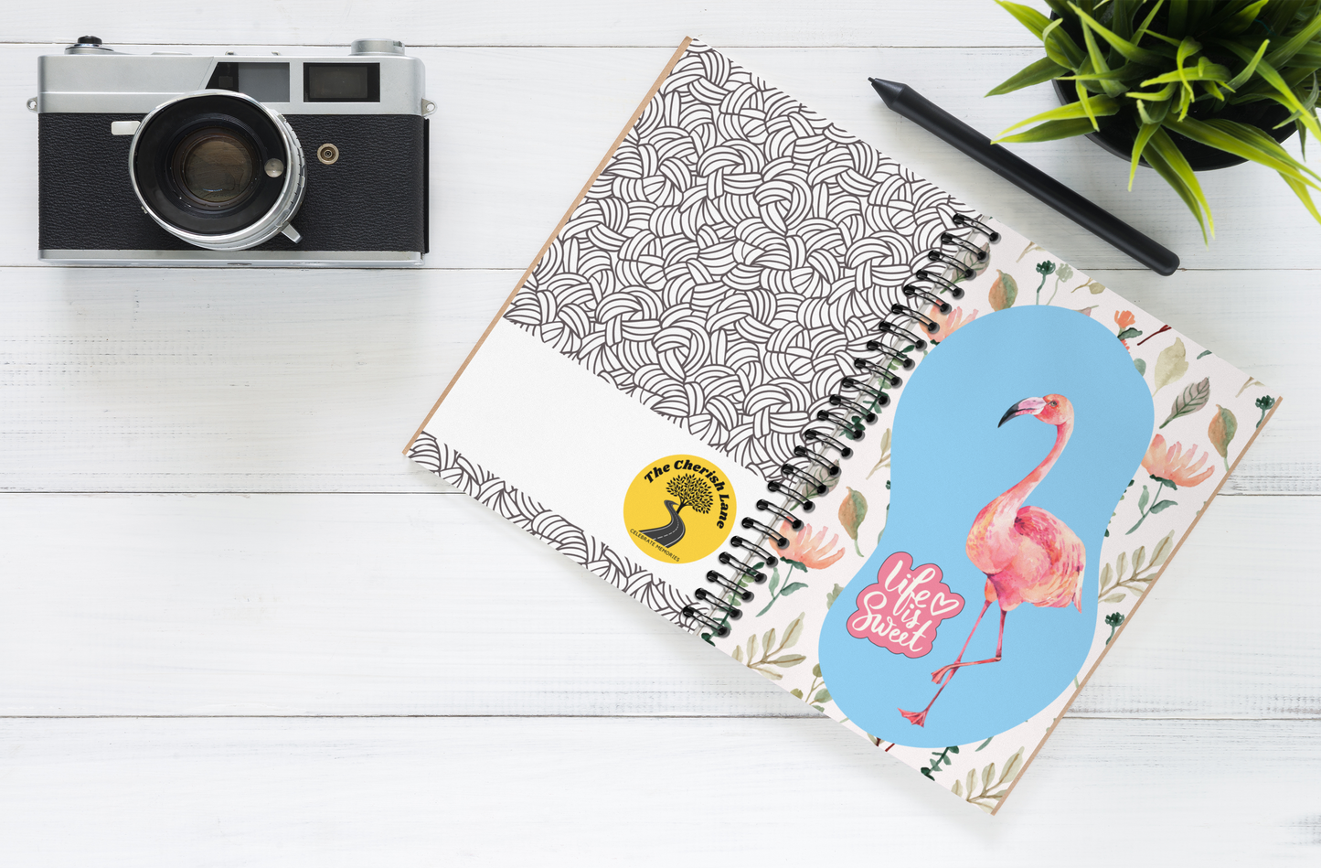 Life Is Sweet Flamingo Spiral Wiro Notepad (Ships Only To India)