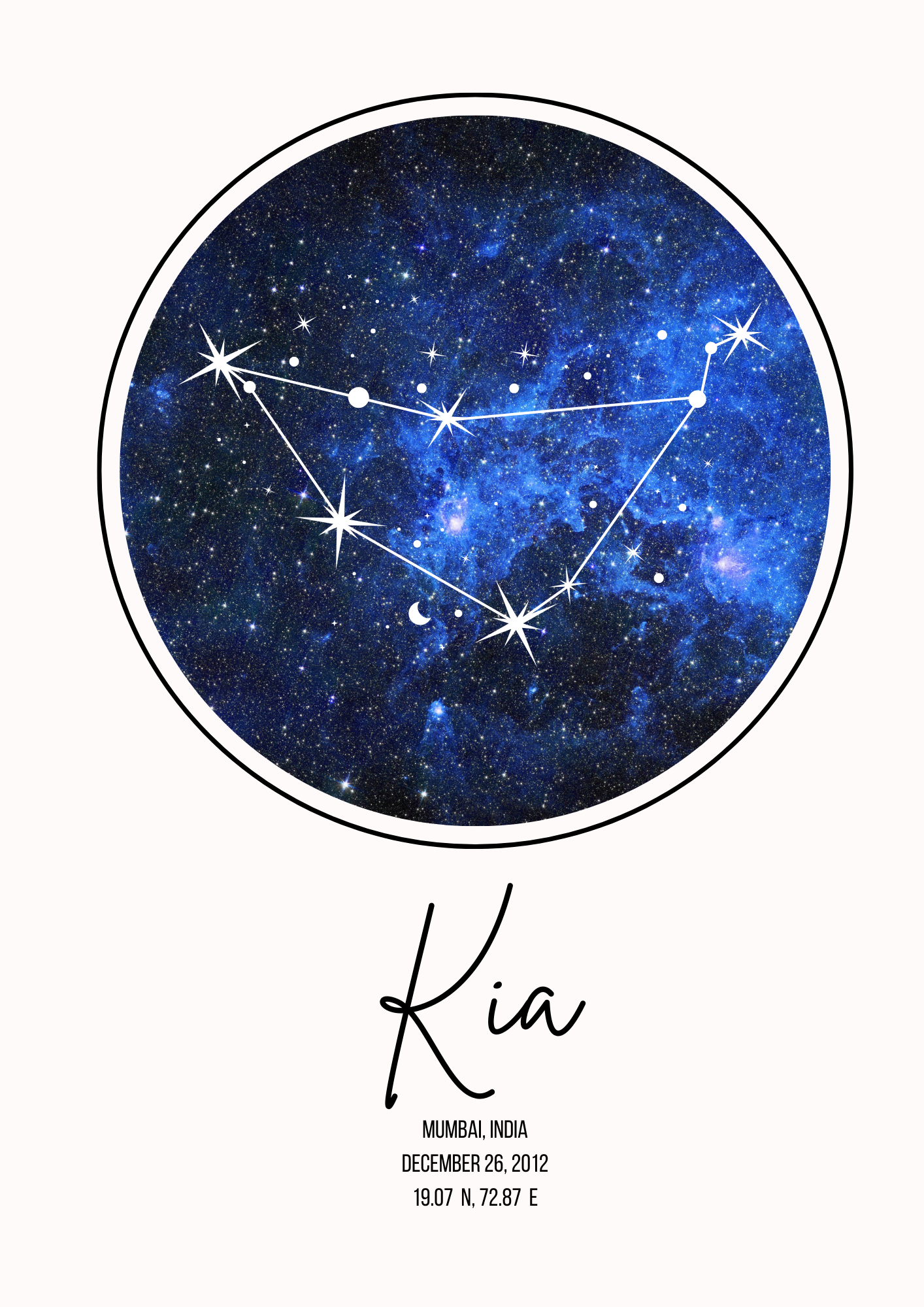 Your Personalized Star Sign and Constellation Map Design