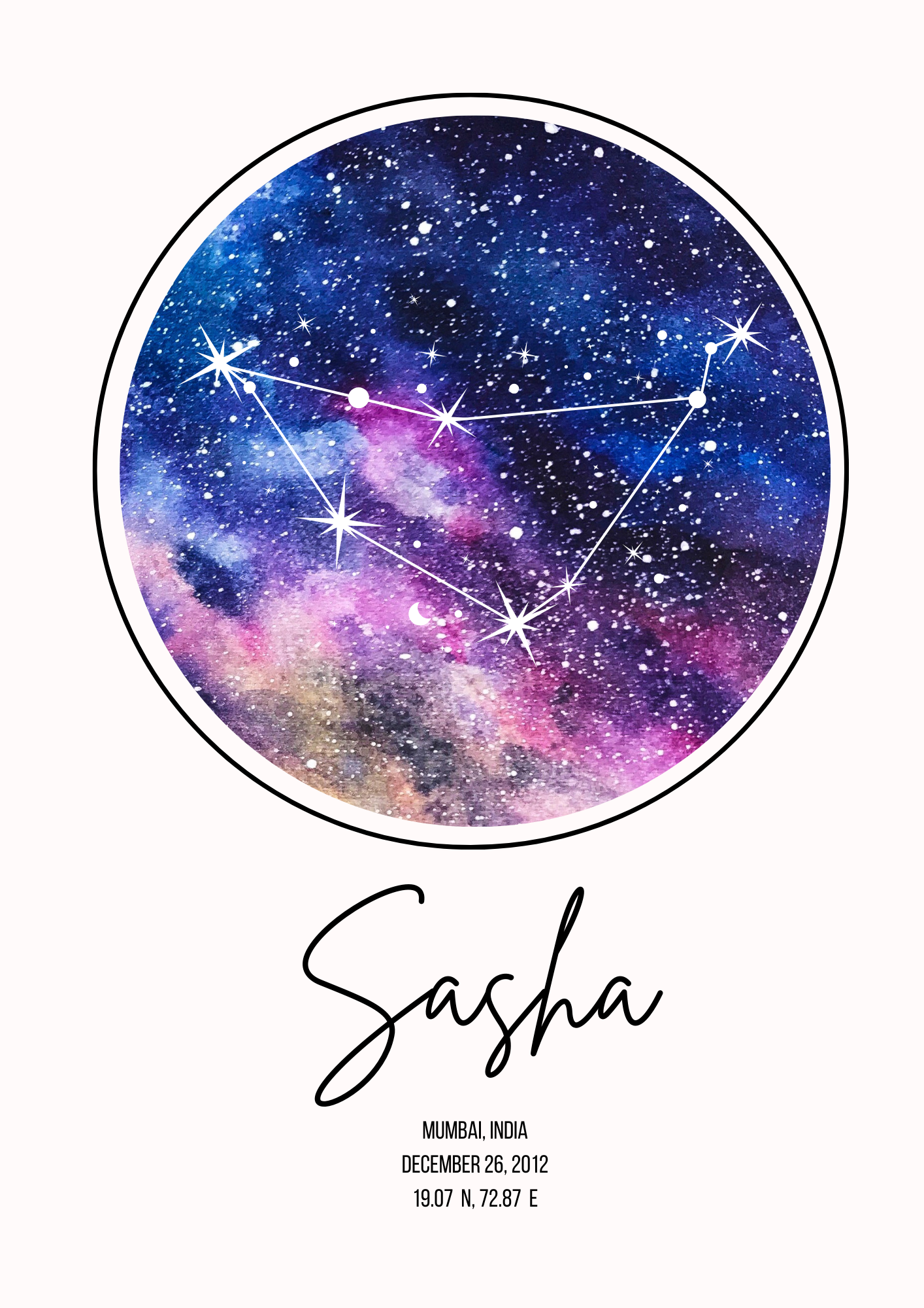 Your Personalized Star Sign and Constellation Map Design