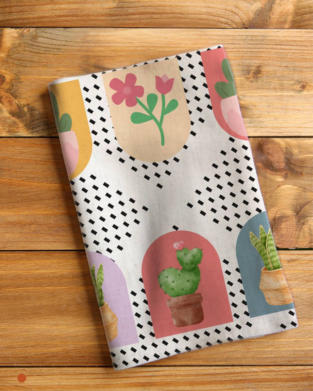 Tea Napkin - Abstract Floral and Colorful Plant Pattern (Ships Only To India)
