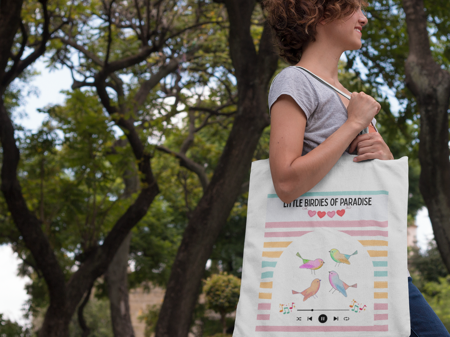 Little Birdies of Paradise Tote Bag (Ships Only To India)