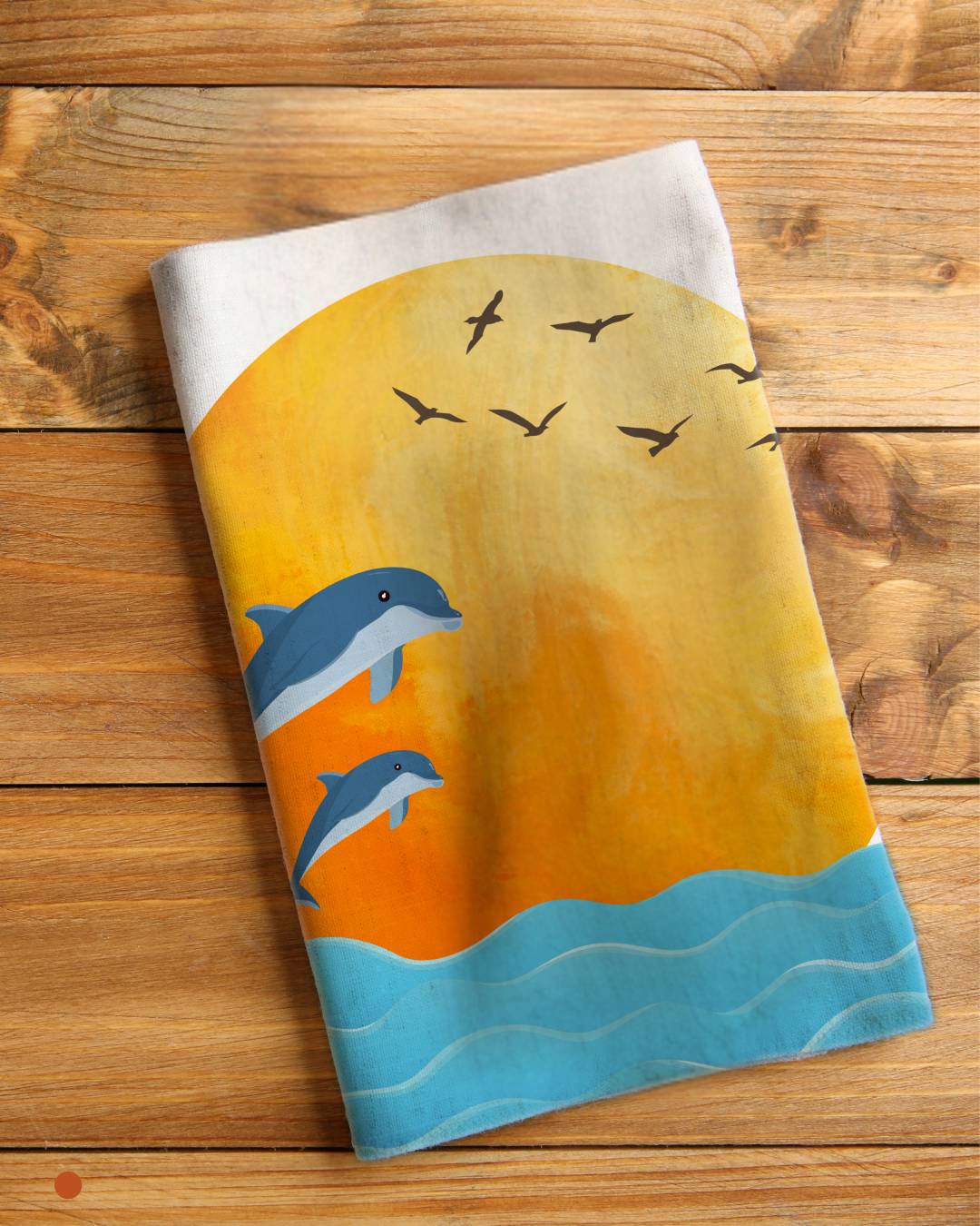 Tea Napkin - Dolphins Splashing Out (Ships Only To India)