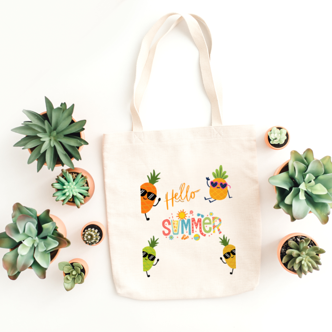 hello summer tote bag (Ships Only To India)