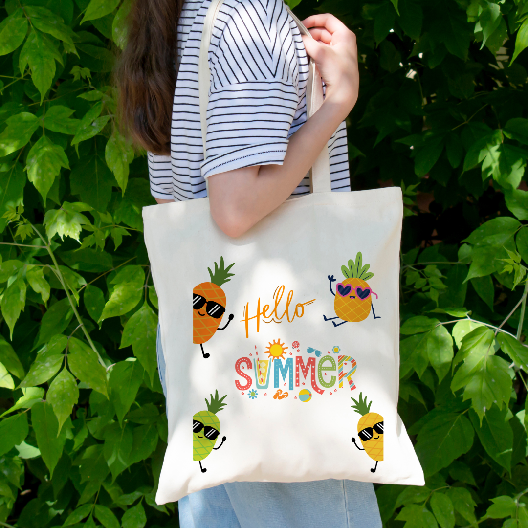 hello summer tote bag (Ships Only To India)