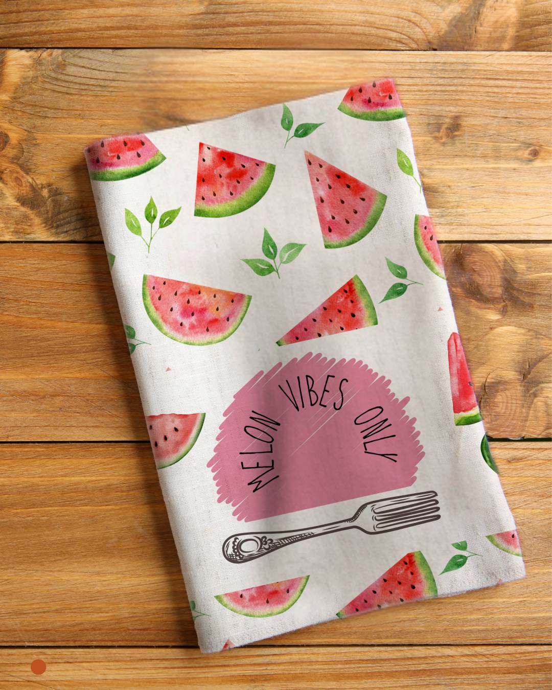 Tea Napkin - Melon Vibes Only Red (Ships Only To India)