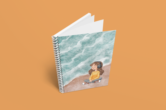 Beach Vibes Free Your Mind Spiral Wiro Notebook (Ships Only To India)