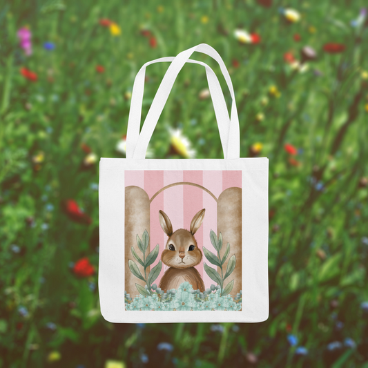 Cute Bunny Cottage Core Tote Bag (Ships Only To India)