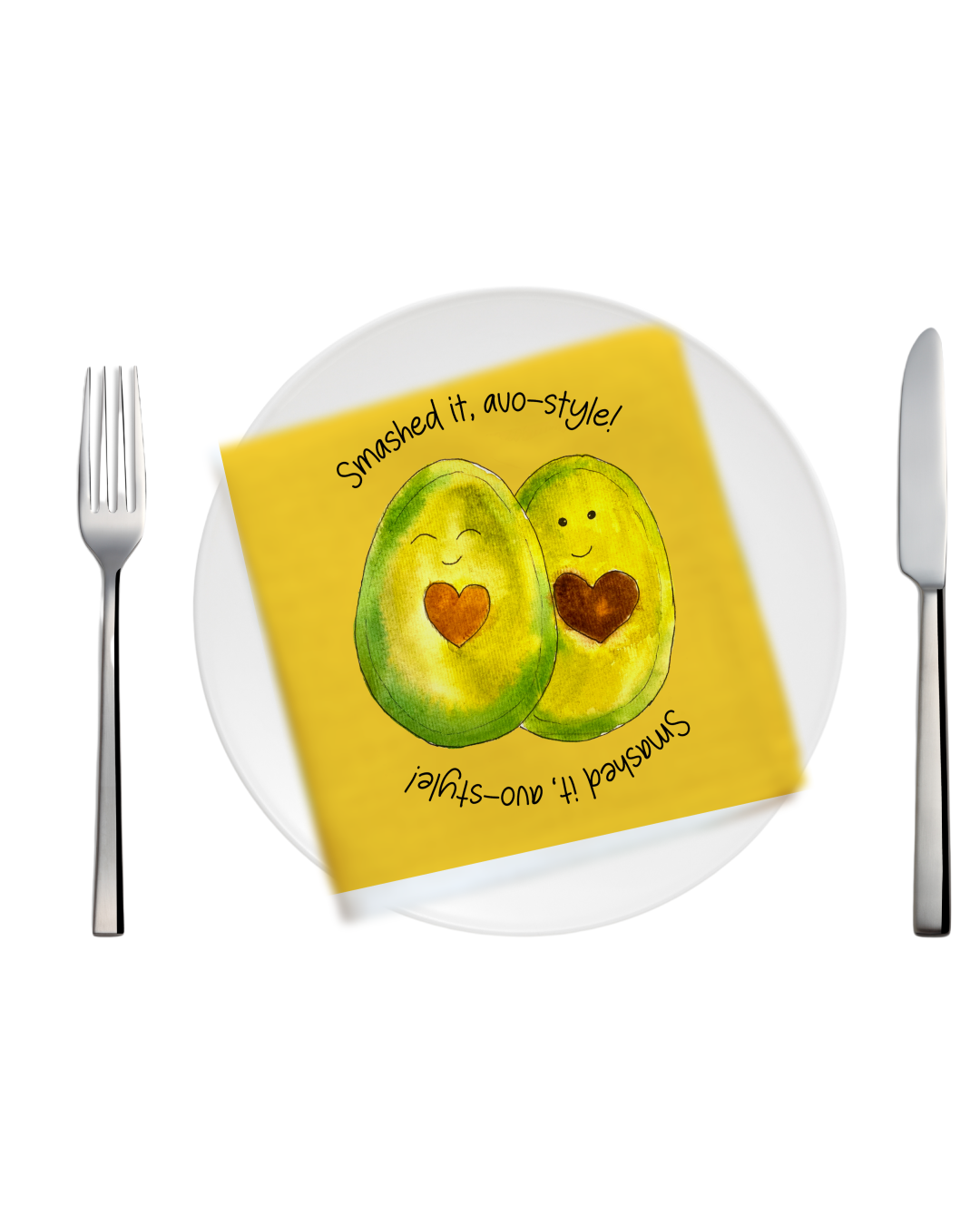Tea Napkin - Avocado Smashed It (Ships Only To India)