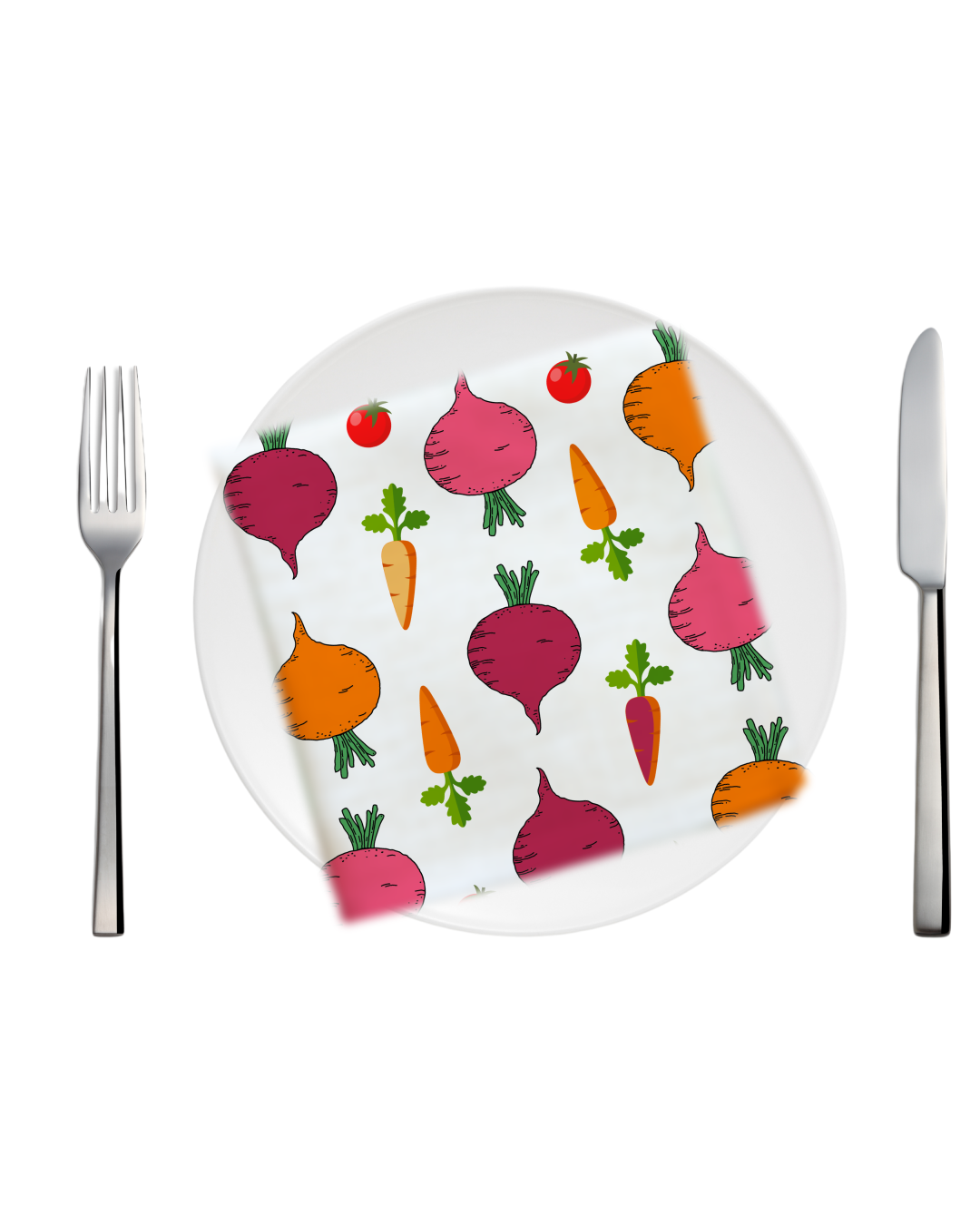 Tea Napkin - Beets and Carrots (Ships Only To India)