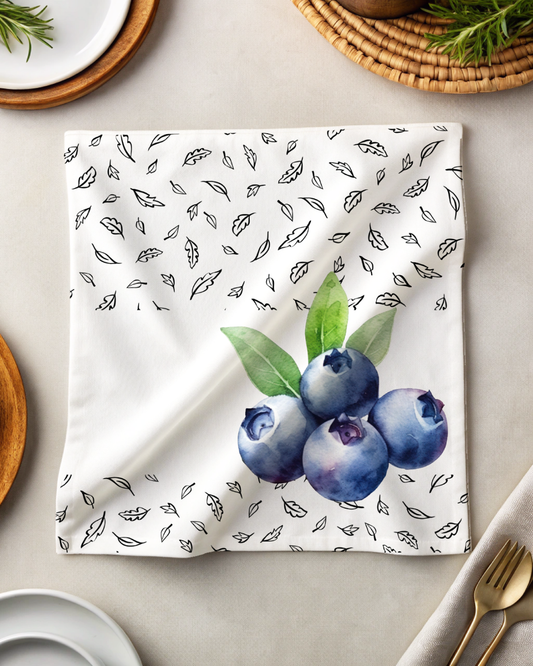 Tea Napkin - Blueberries (Ships Only To India)