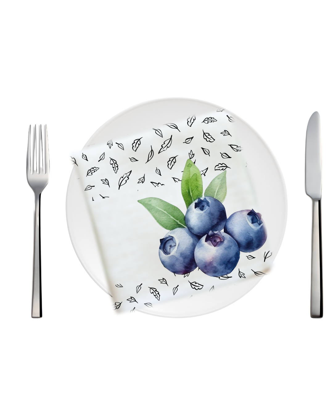 Tea Napkin - Blueberries (Ships Only To India)