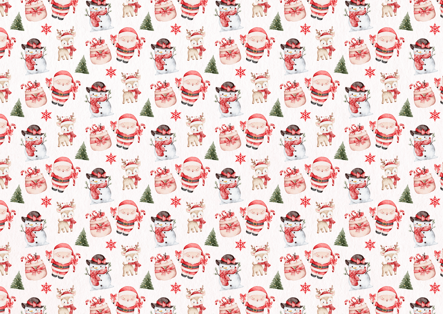 Santa & Friends Wrapping Paper - Set of 10 / Set of 20