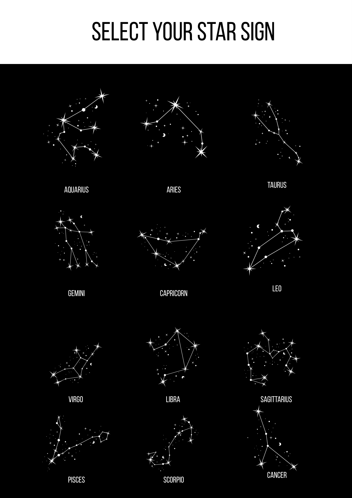 Your Personalized Star Sign and Constellation Map Design