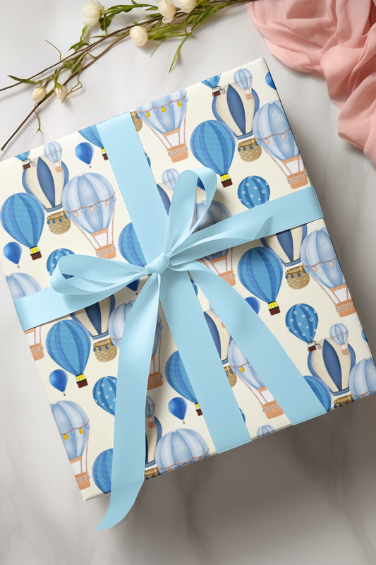 Hot Air Balloons Wrapping Paper - Set of 10 / Set of 20