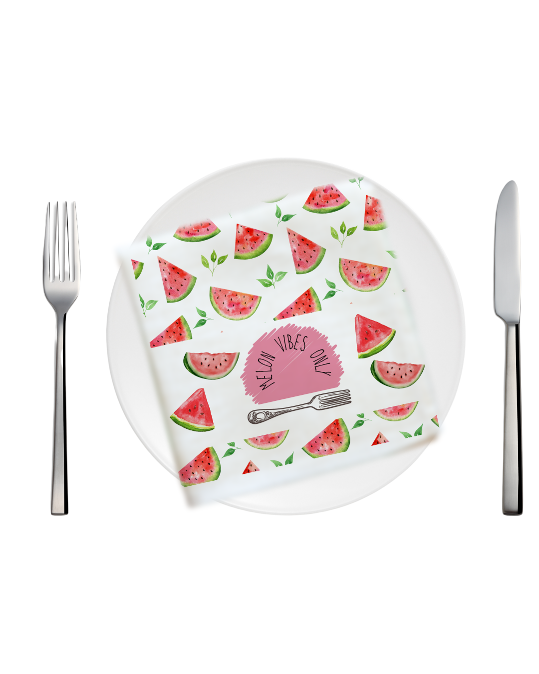Tea Napkin - Melon Vibes Only Red (Ships Only To India)
