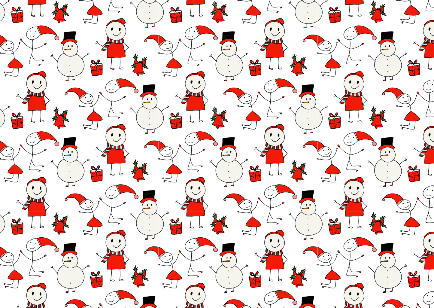 Snowman & Elf Wrapping Paper - Set of 10 / Set of 20