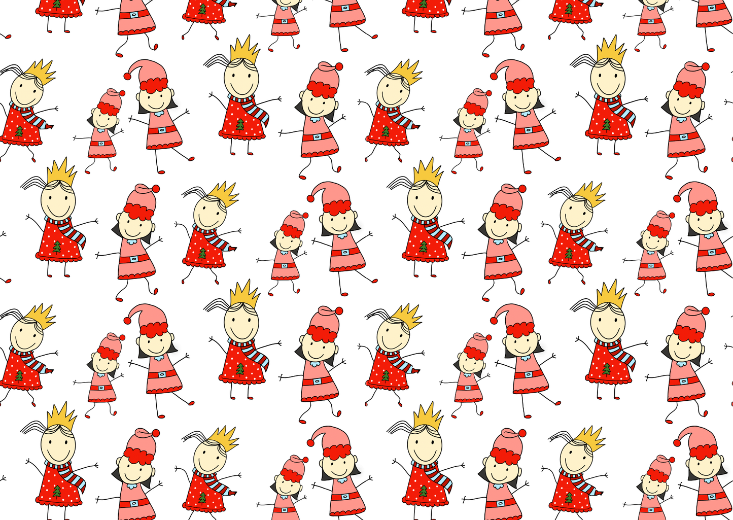 Girly Festive Party Wrapping Paper - Set of 10 / Set of 20