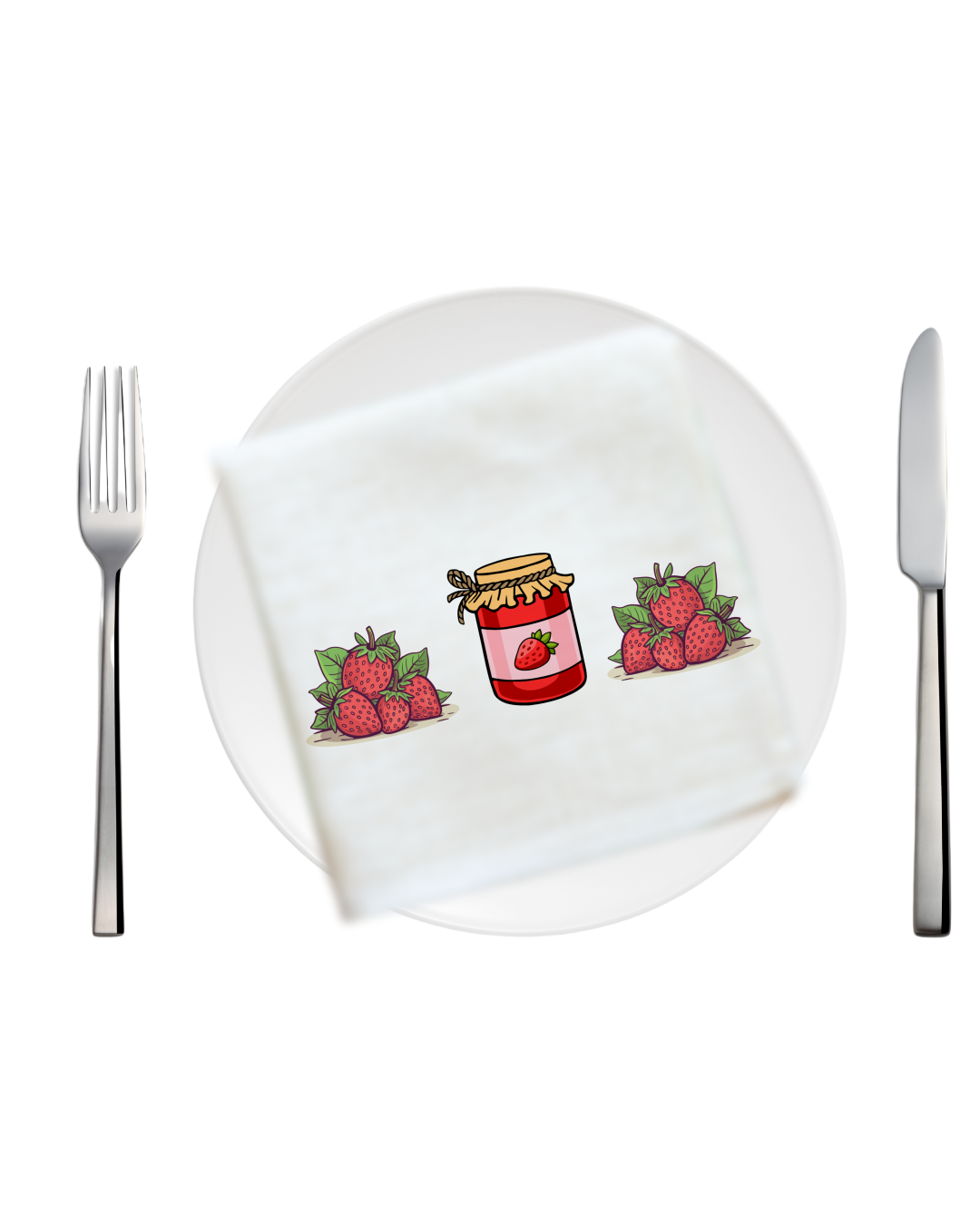 Tea Napkin - Strawberry & Jam (Ships Only To India)