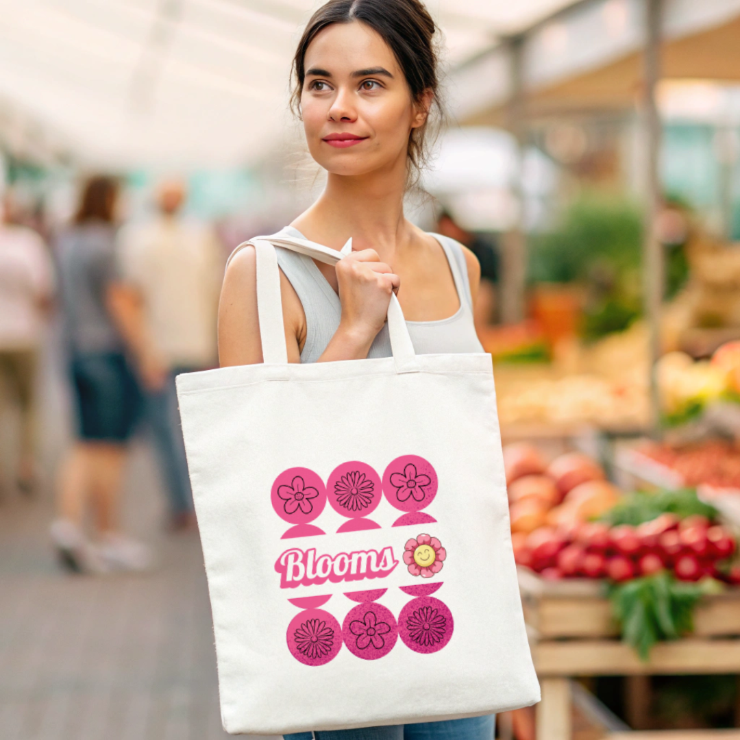 Pink Blooms Tote Bag (Ships Only To India)