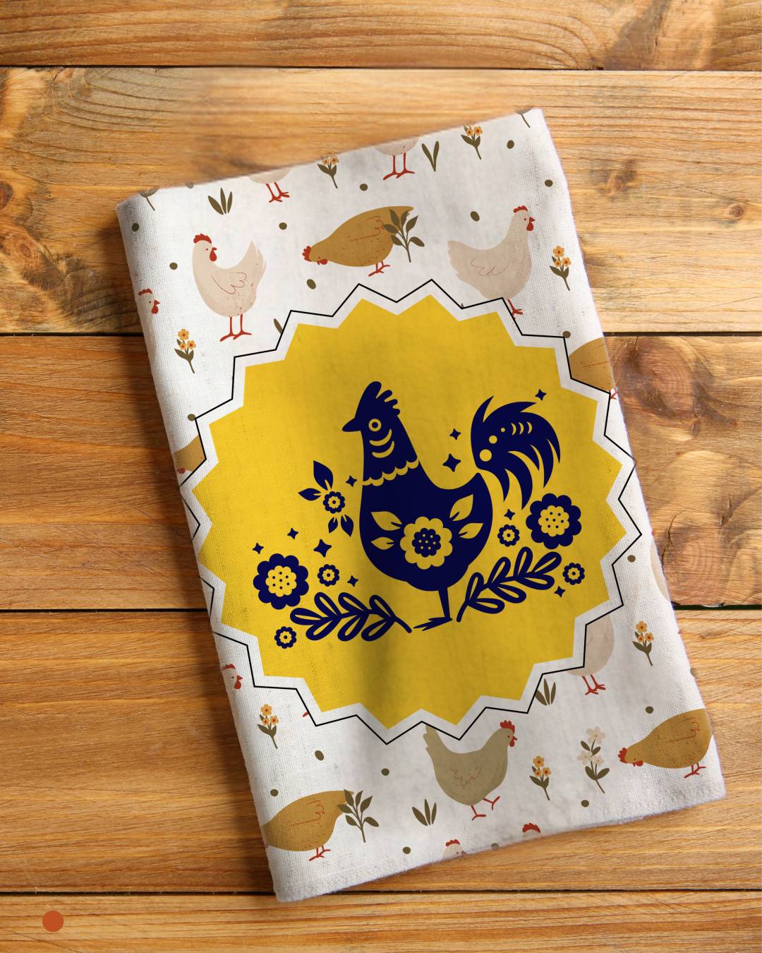Tea Napkin - Floral Hen Abstract Design (Ships Only To India)