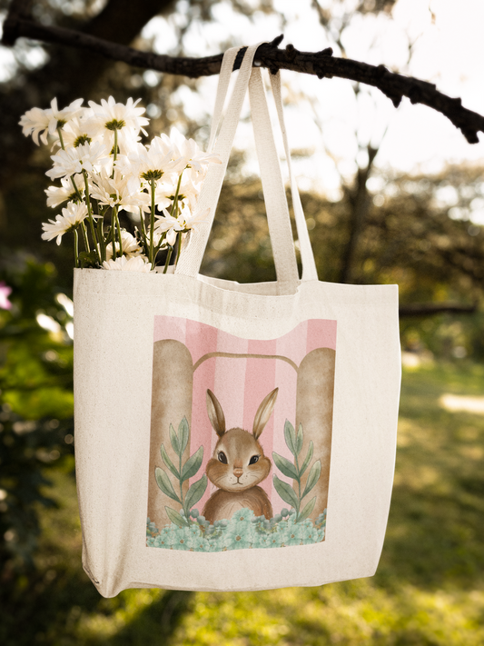 Cute Bunny Cottage Core Tote Bag (Ships Only To India)