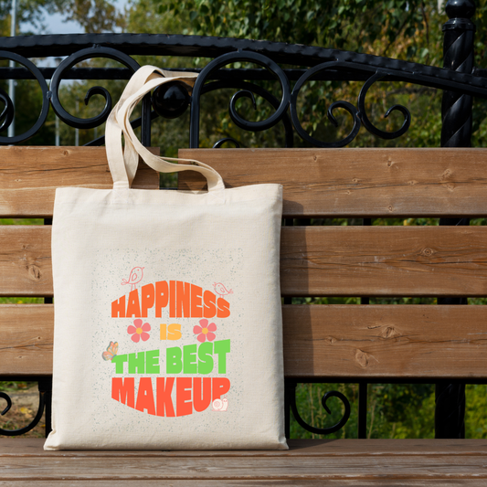 Happiness Is The Best Makeup Tote Bag (Ships Only To India)