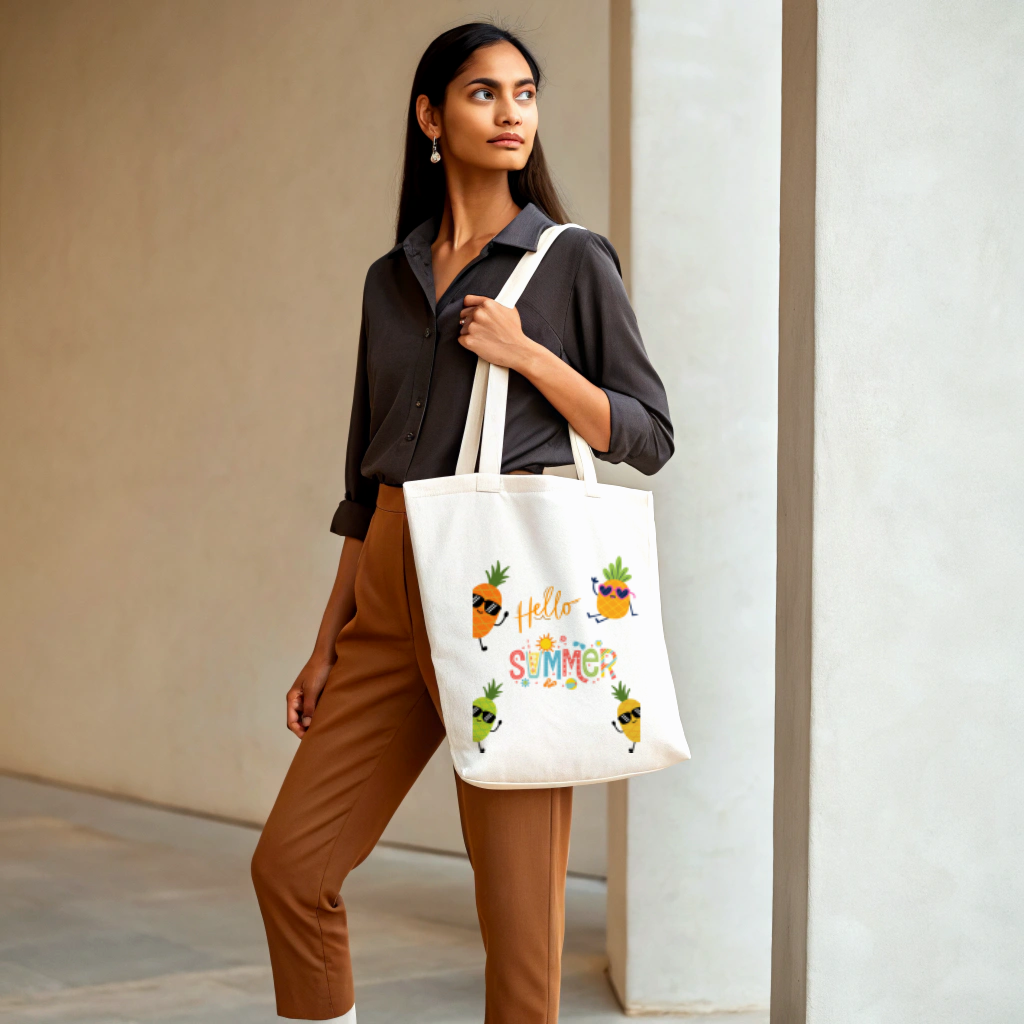 hello summer tote bag (Ships Only To India)
