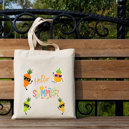 hello summer tote bag (Ships Only To India)