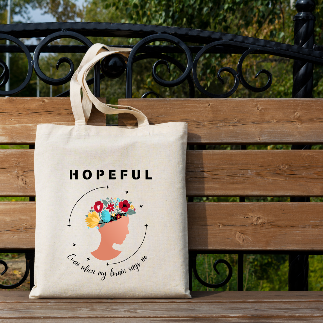 Be Hopeful Floral Mindfulness Tote Bag (Ships Only To India)