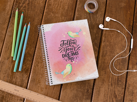 Follow Your Dreams Spiral Wiro Notebook (Ships Only To India)