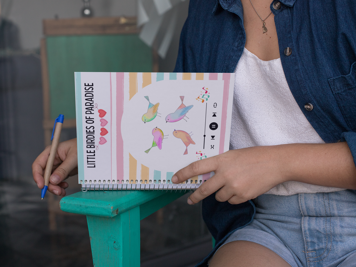 Little Birdies of Paradise Spiral Wiro Notebook (Ships Only To India)
