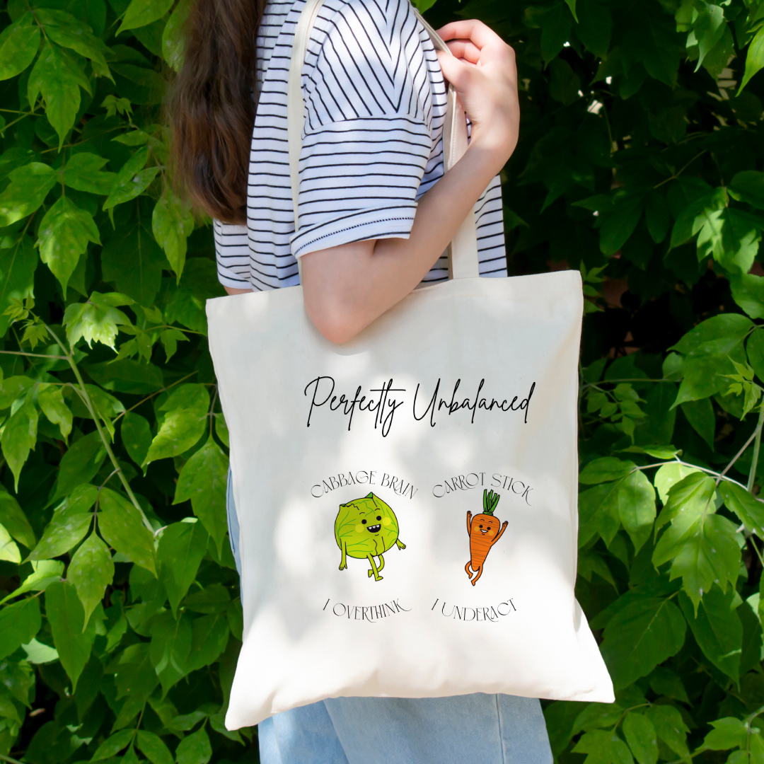 We are perfectly unbalanced tote bag (Ships Only To India)