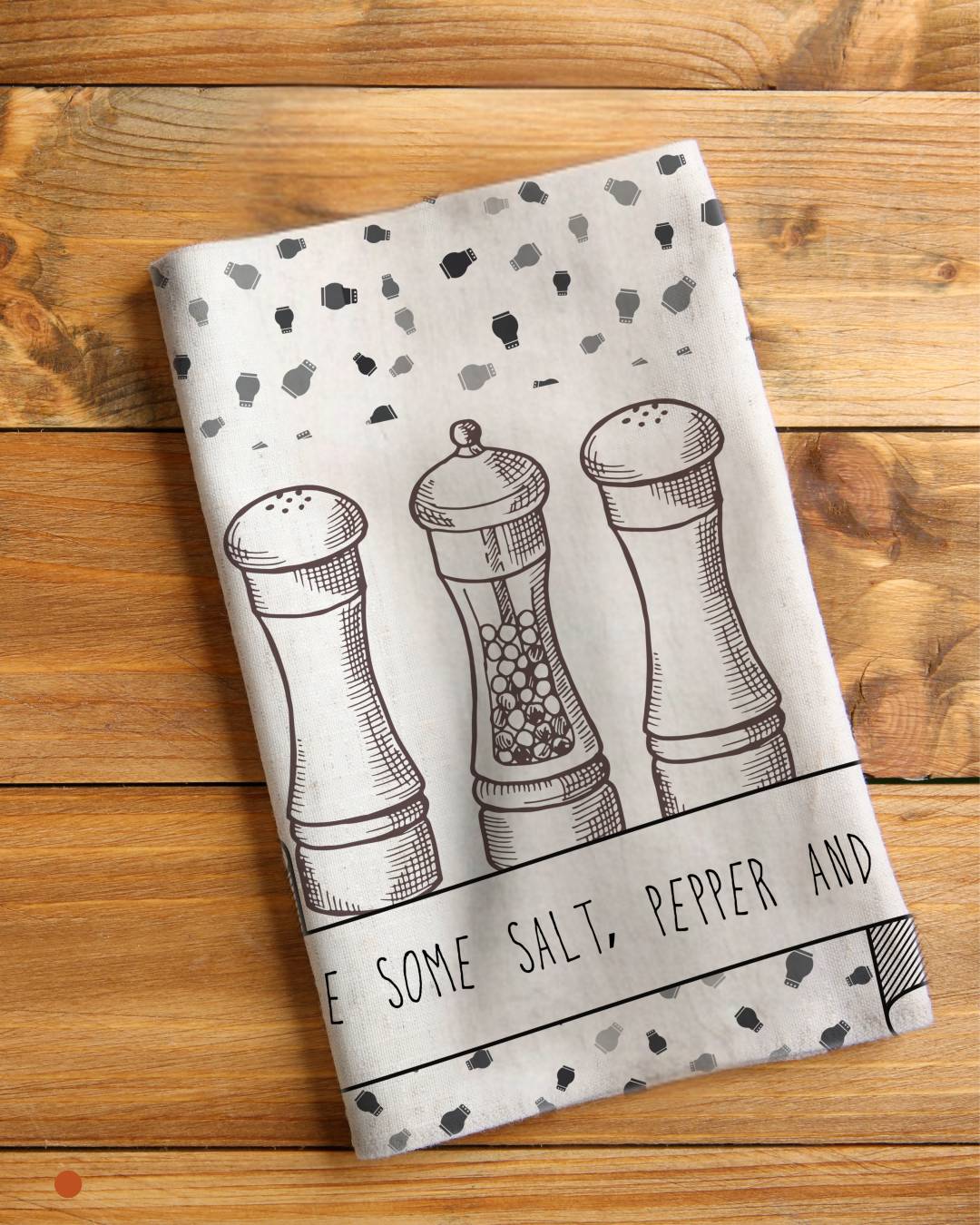 Tea Napkin - Salt Pepper & Love (Ships Only To India)