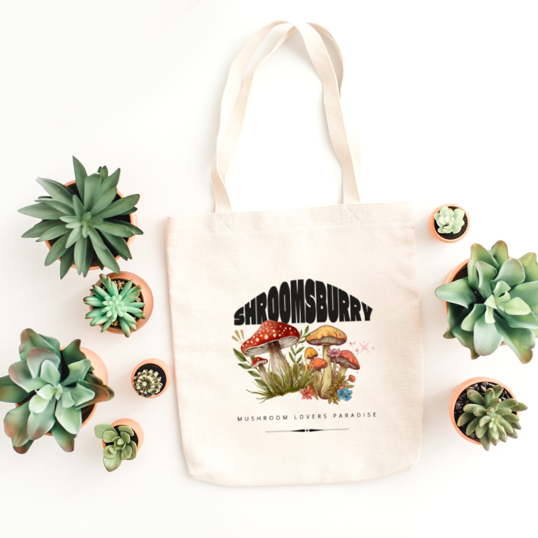 Mushrooms Shroomsbury Tote Bag (Ships Only To India)