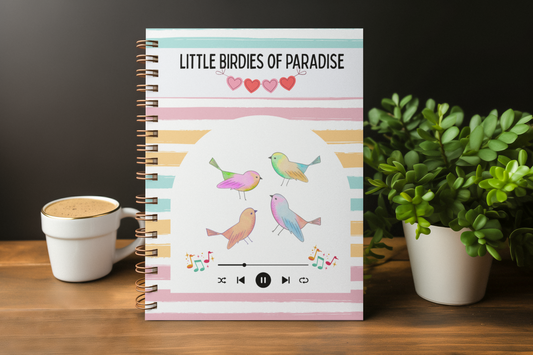 Little Birdies of Paradise Spiral Wiro Notebook (Ships Only To India)