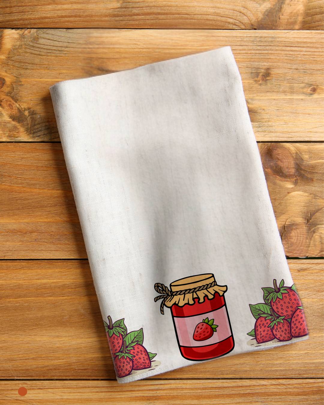 Tea Napkin - Strawberry & Jam (Ships Only To India)