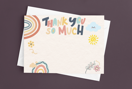 Kids Tags & Flat Card - Boho Vibes - Set of 20 / 50