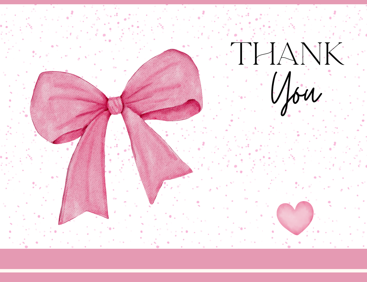 Kids / Adults Tags & Flat Card - Pink Bow - Set of 20 / 50