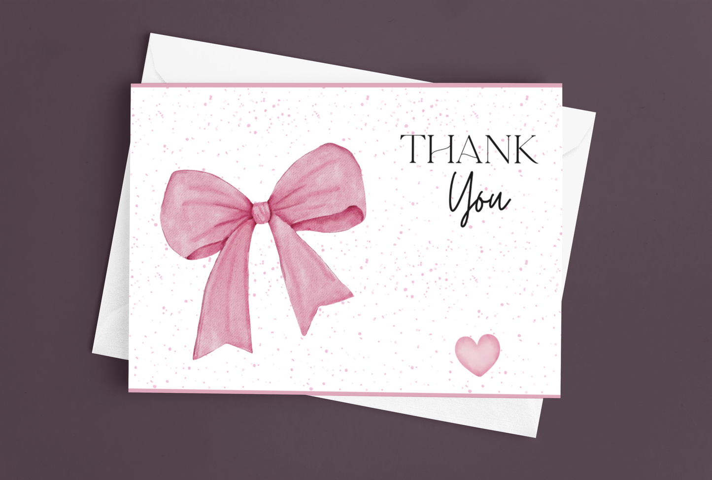 Kids / Adults Tags & Flat Card - Pink Bow - Set of 20 / 50