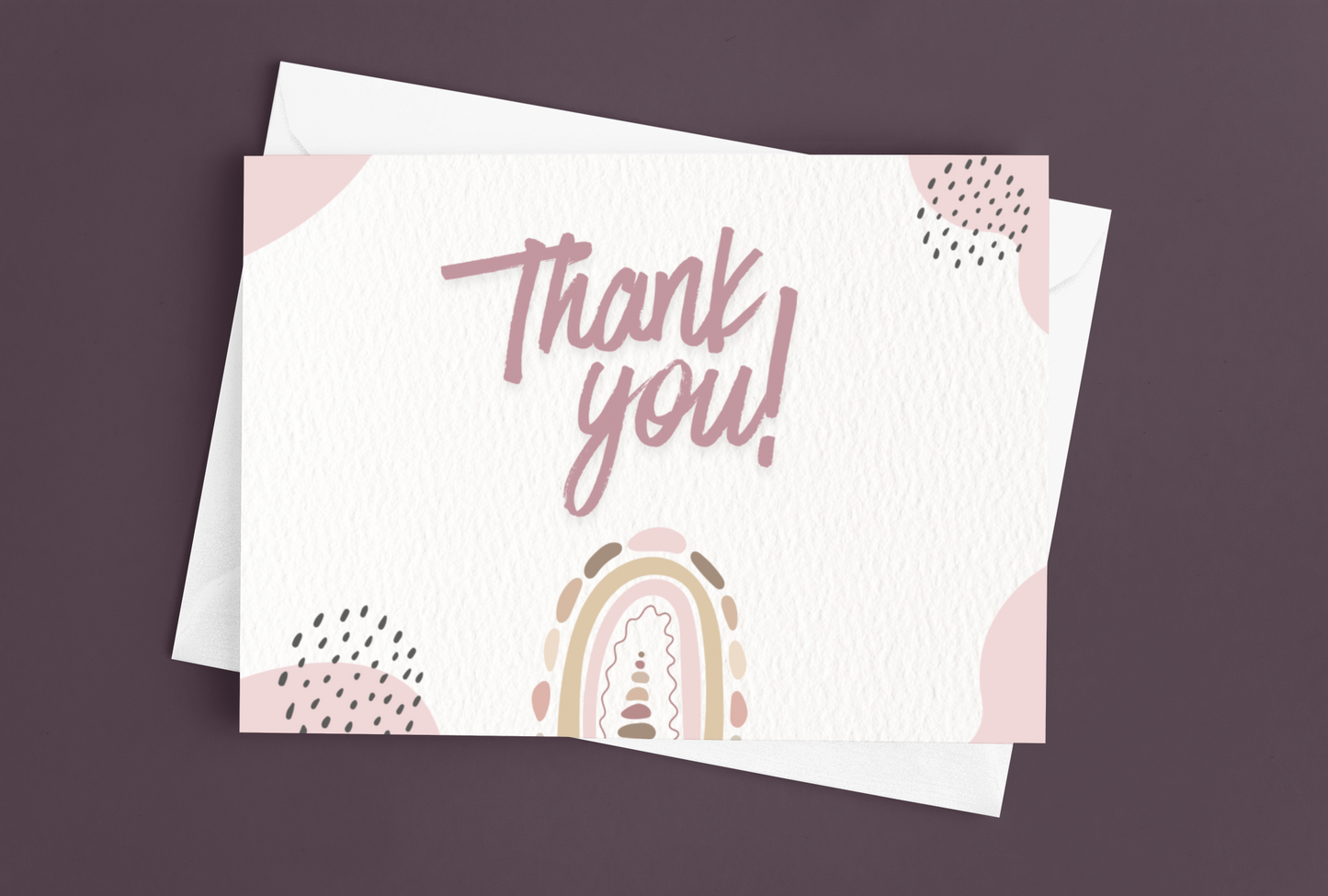 Kids / Adults Tags & Flat Card - Boho Thank You - Set of 20 / 50