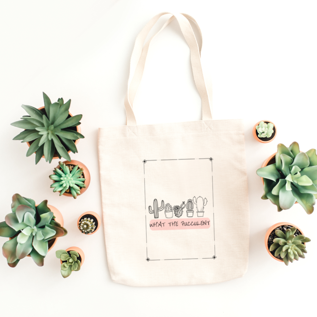 What the fucculent tote bag (Ships Only To India)